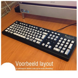 Blaue schwarze Tastaturaufkleber - 2