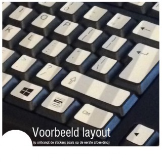 Blaue schwarze Tastaturaufkleber - 3