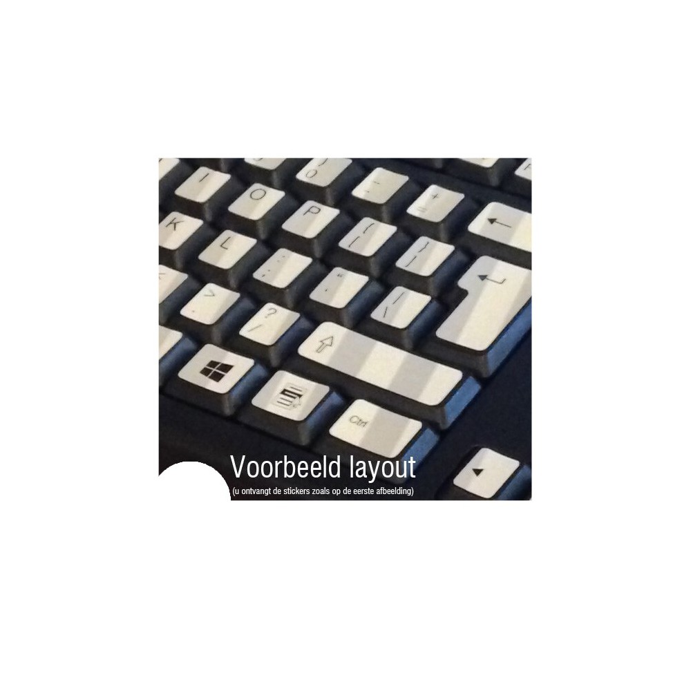 Blauw Zwart toetsenbordstickers - 3