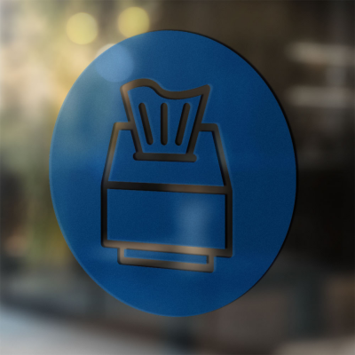 Papieren Zakdoek Verplicht Corona Sticker - 3