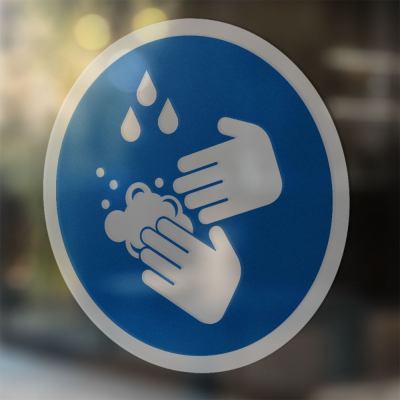 Handen Wassen Verplicht Corona Sticker - 2