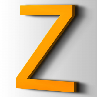 Kunststof Letter Z Arial Acrylaat 1003 Signal Yellow - 1