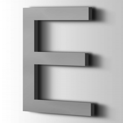 Kunststof Letter E Arial Acrylaat 7040 Window Grey - 1