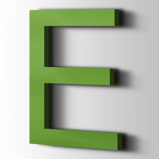 Kunststof Letter E Arial Acrylaat 6018 Yellow Green - 1