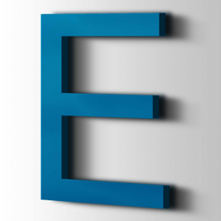 Kunststof Letter E Arial Acrylaat 5015 Sky Blue - 1