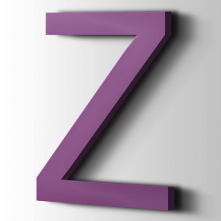 Kunststof Letter Z Arial Acrylaat 4008 Signal Violet - 1