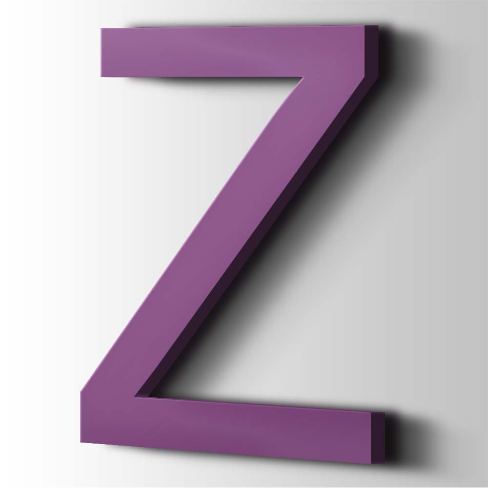 Kunststof Letter Z Arial Acrylaat 4008 Signal Violet - 1