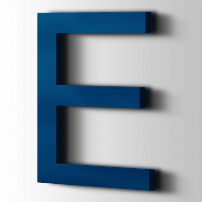 Kunststof Letter E Arial Acrylaat 5002 Ultramarine Blue - 1