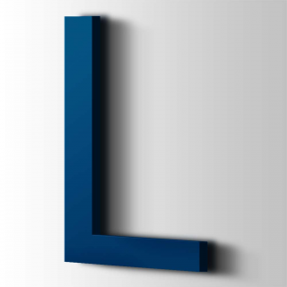Kunststof Letter L Arial Acrylaat 5002 Ultramarine Blue - 1