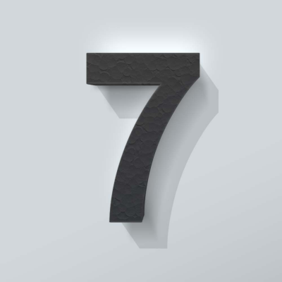 Grijs Piepschuim Cijfer 7 Arial - 1 Grijs Piepschuim Cijfer 7 Arial - 1