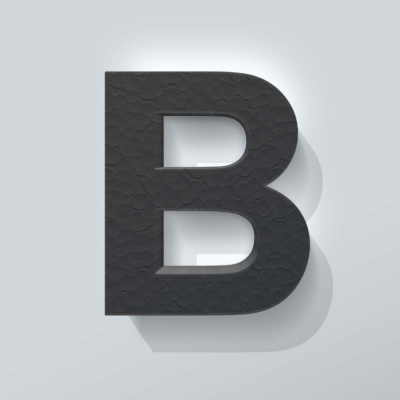 Grijs Piepschuim Letter B Arial - 1