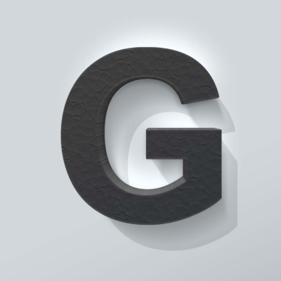 Grijs Piepschuim Letter G Arial - 1