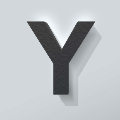 Grijs Piepschuim Letter Y Arial - 1