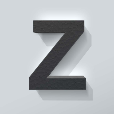 Grijs Piepschuim Letter Z Arial - 1