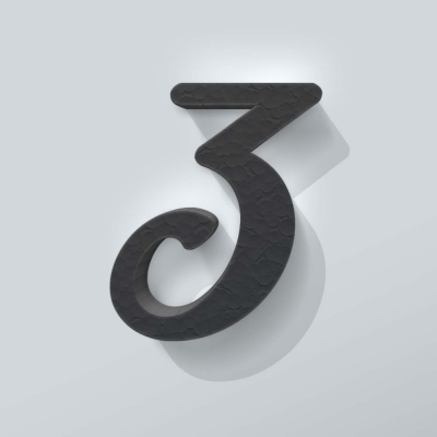 Grijs Piepschuim Cijfer 3 Back To Black - 1 Grijs Piepschuim Cijfer 3 Back To Black - 1