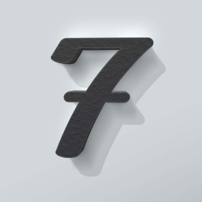 Grijs Piepschuim Cijfer 7 Back To Black - 1