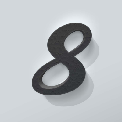 Grijs Piepschuim Cijfer 8 Back To Black - 1