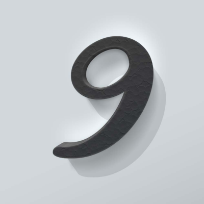 Grijs Piepschuim Cijfer 9 Back To Black - 1
