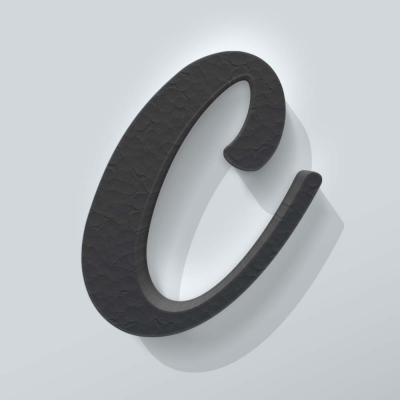 Grijs Piepschuim Letter C Back To Black - 1