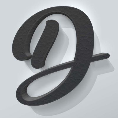 Grijs Piepschuim Letter D Back To Black - 1