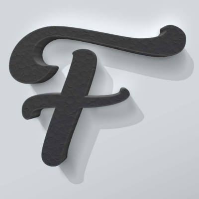 Grijs Piepschuim Letter F Back To Black - 1