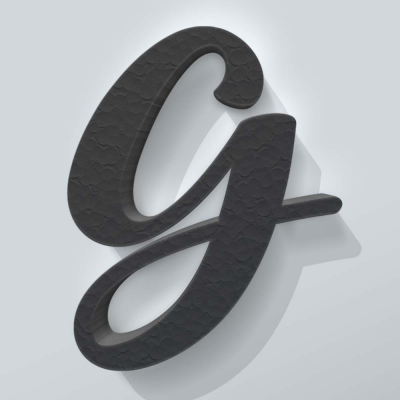Grijs Piepschuim Letter G Back To Black - 1
