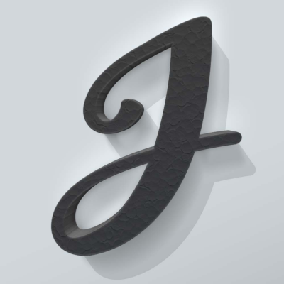Grijs Piepschuim Letter J Back To Black - 1