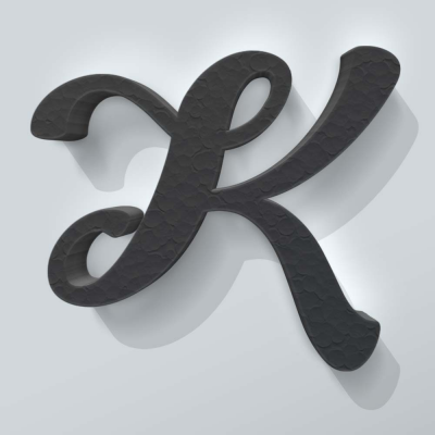 Grijs Piepschuim Letter K Back To Black - 1