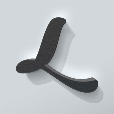 Grijs Piepschuim Letter L Back To Black - 1