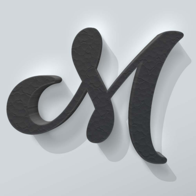 Grijs Piepschuim Letter M Back To Black - 1