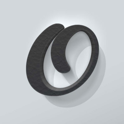 Grijs Piepschuim Letter O Back To Black - 1