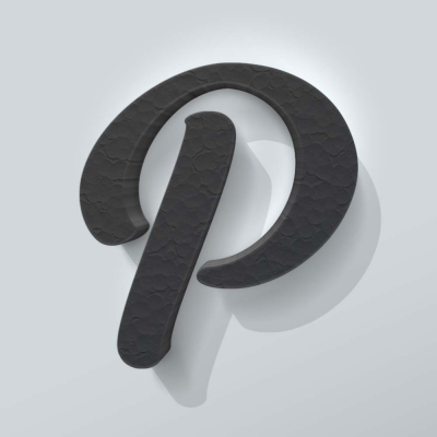 Grijs Piepschuim Letter P Back To Black - 1