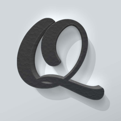 Grijs Piepschuim Letter Q Back To Black - 1