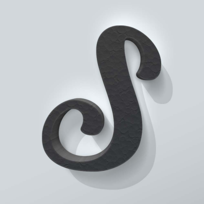 Grijs Piepschuim Letter S Back To Black - 1