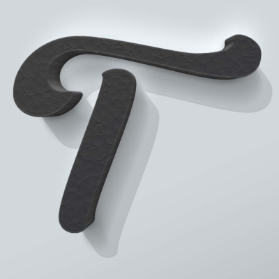 Grijs Piepschuim Letter T Back To Black - 1