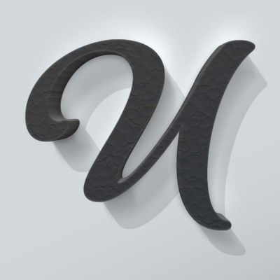 Grijs Piepschuim Letter U Back To Black - 1