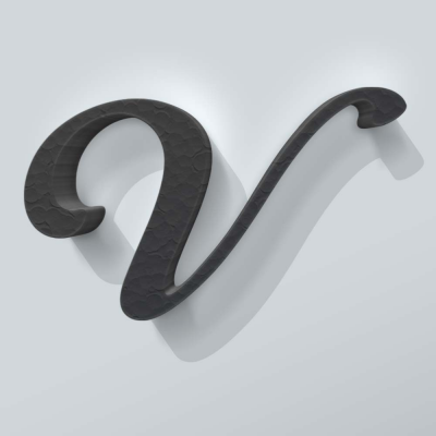 Grijs Piepschuim Letter V Back To Black - 1