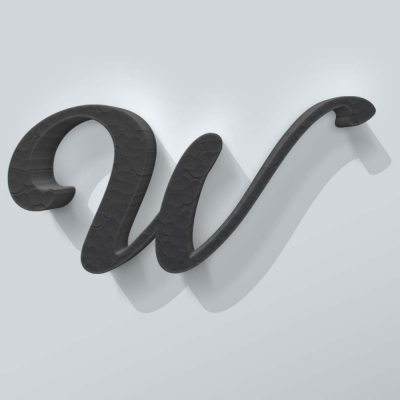 Grijs Piepschuim Letter W Back To Black - 1