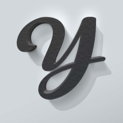 Grijs Piepschuim Letter Y Back To Black - 1