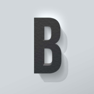 Zwart Piepschuim Letter B Bebas Neue - 1