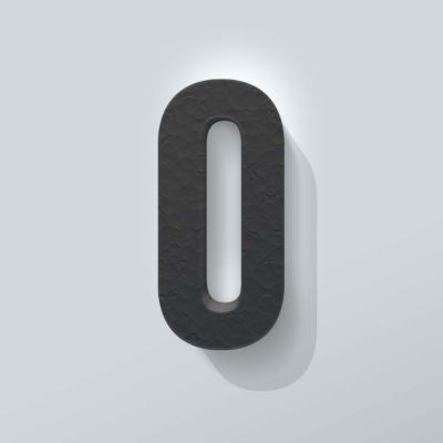 Grijs Piepschuim Letter O Bebas Neue - 1 Grijs Piepschuim Letter O Bebas Neue - 1