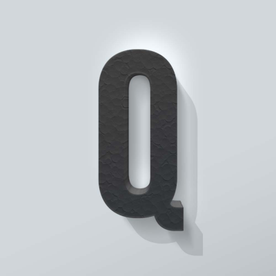 Grijs Piepschuim Letter Q Bebas Neue - 1 Grijs Piepschuim Letter Q Bebas Neue - 1
