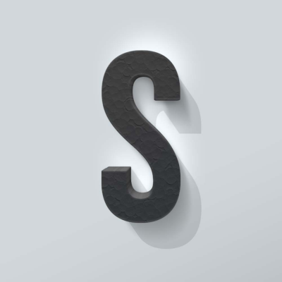 Grijs Piepschuim Letter S Bebas Neue - 1