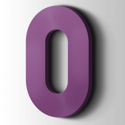 Kunststof Cijfer 0 Big John Acrylaat 4008 Signal Violet - 1