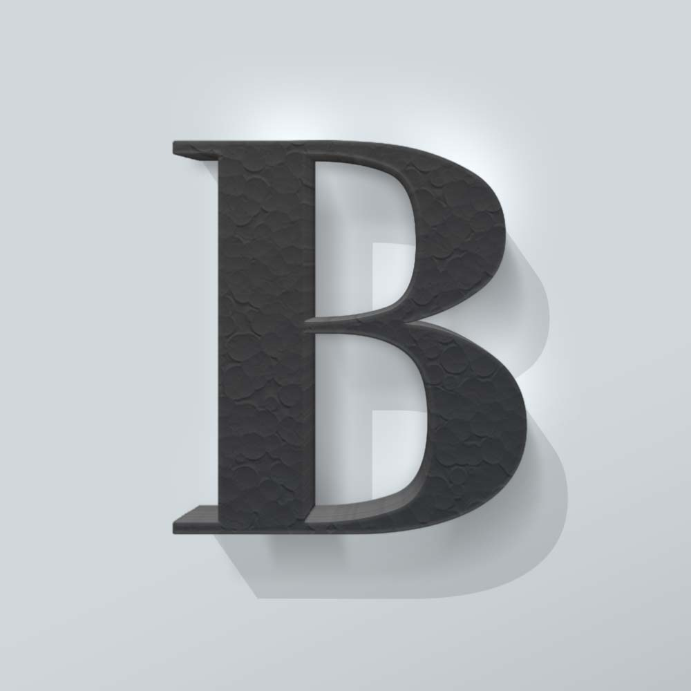 Zwart Piepschuim Letter B Bodoni - 1