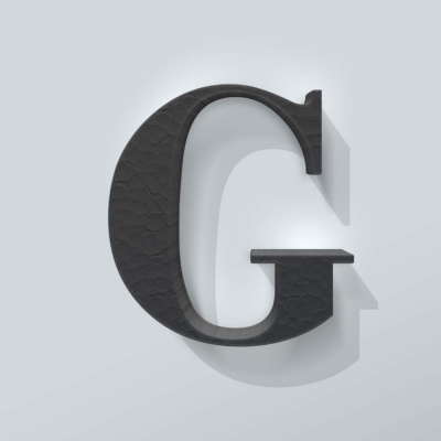 Grijs Piepschuim Letter G Bodoni - 1