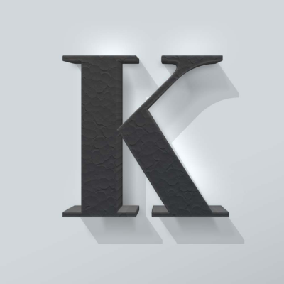 Grijs Piepschuim Letter K Bodoni - 1