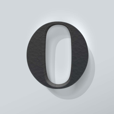 Grijs Piepschuim Letter O Bodoni - 1