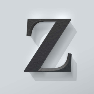 Grijs Piepschuim Letter Z Bodoni - 1