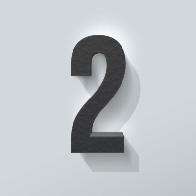Grijs Piepschuim Cijfer 2 Bodoni - 1 Grijs Piepschuim Cijfer 2 Bodoni - 1